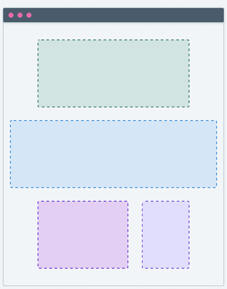 Layout combination wide + full + wide (two columns: 2/1)